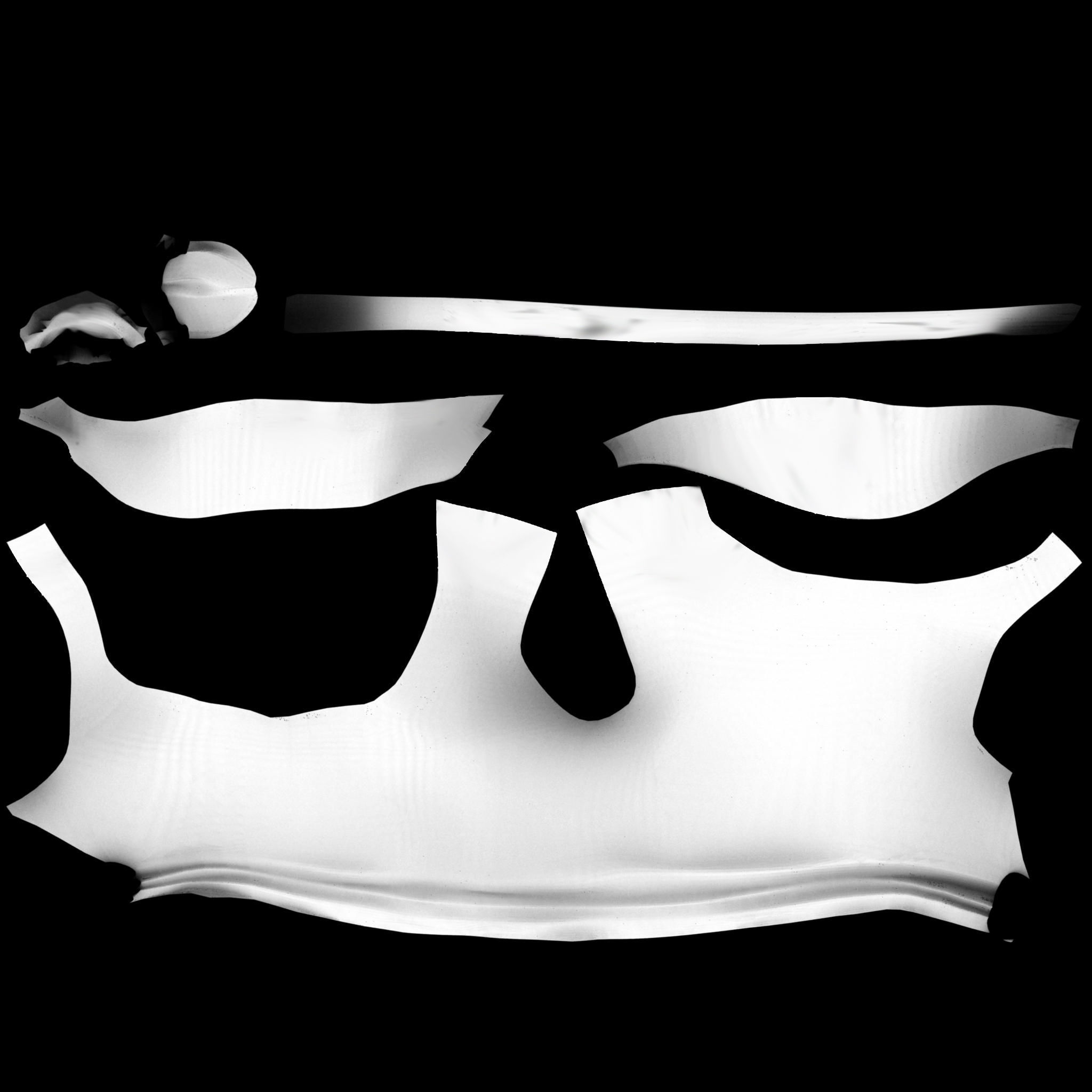 Off Shoulder Crop Tied T-shirt Low-poly 3D model_14