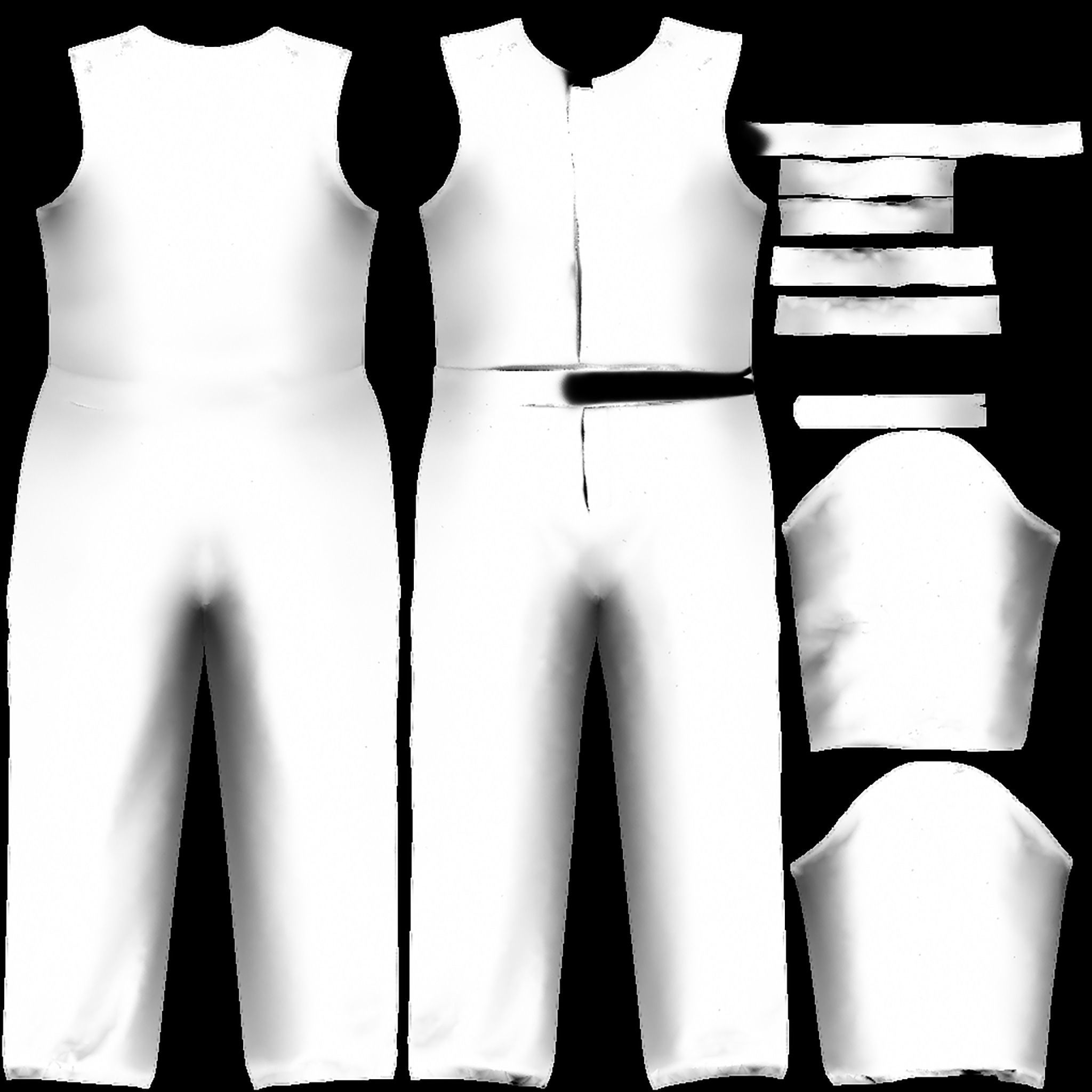 Female Racer Outfit Low-poly 3D model_12