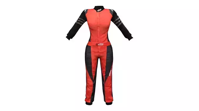 Female Racer Outfit Low-poly 3D model Female Racer Outfit Low-poly 3D model