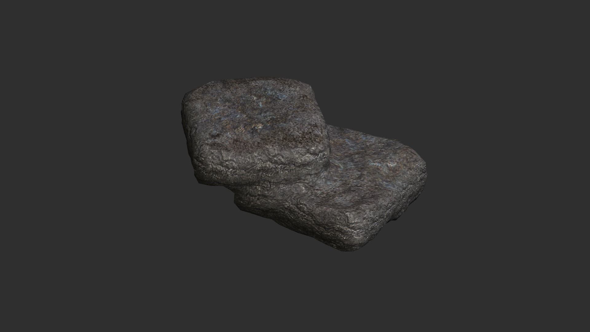 Stone Platforms Low-poly 3D model_6