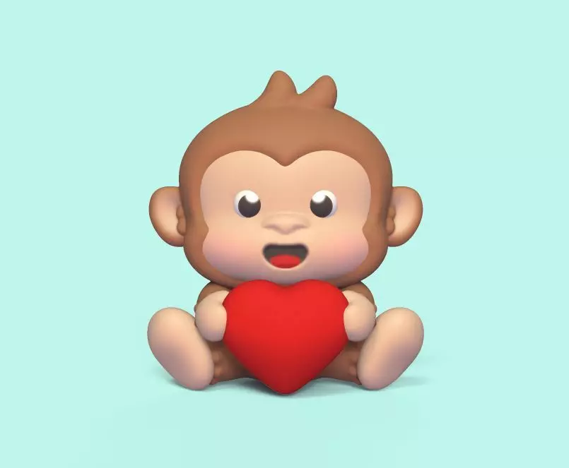 Monkey Heart 3D print model_0