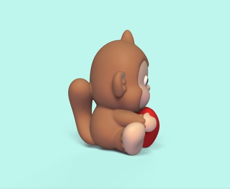 Monkey Heart 3D print model_2