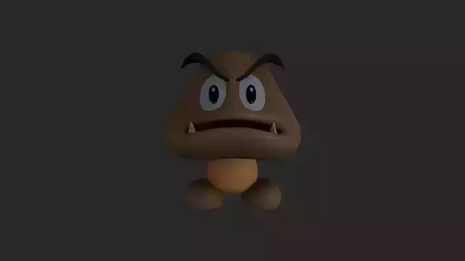 BROS-018 Goomba Low-poly 3D model
