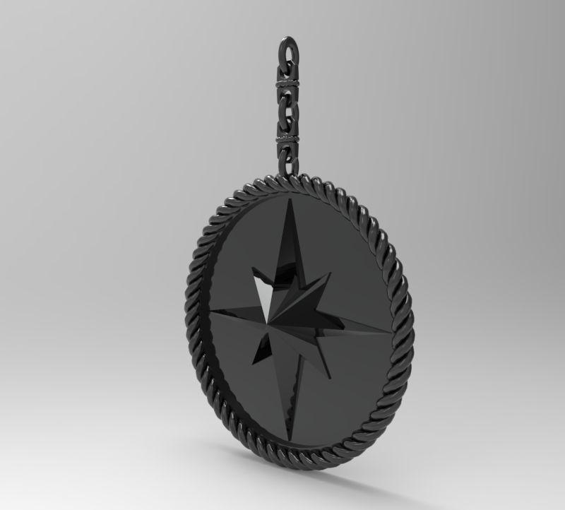 pendant Wind rose 3D print model_28
