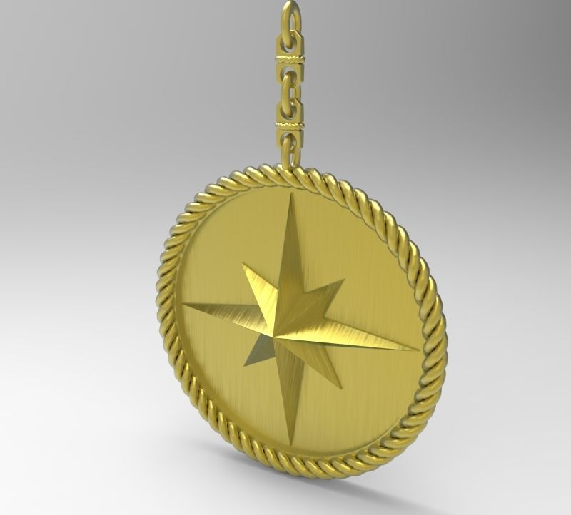 pendant Wind rose 3D print model_1