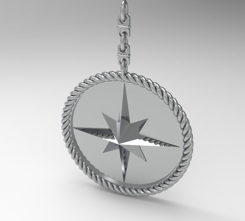 pendant Wind rose 3D print model_9