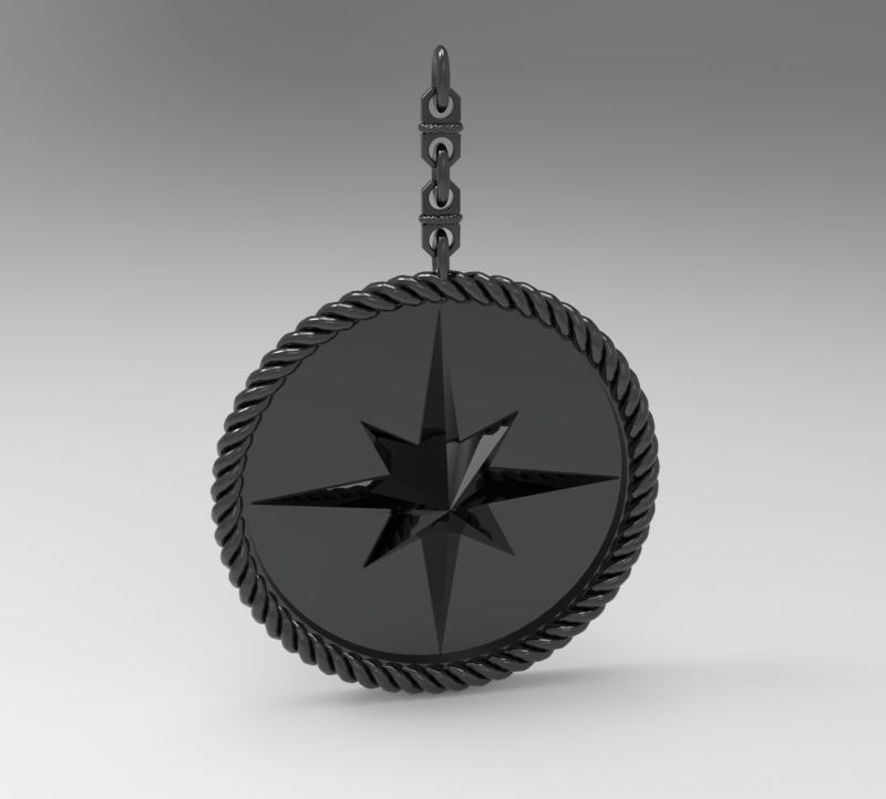 pendant Wind rose 3D print model_27