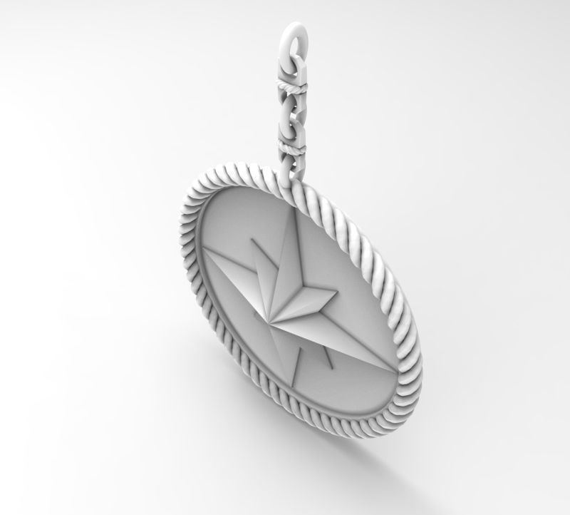 pendant Wind rose 3D print model_15