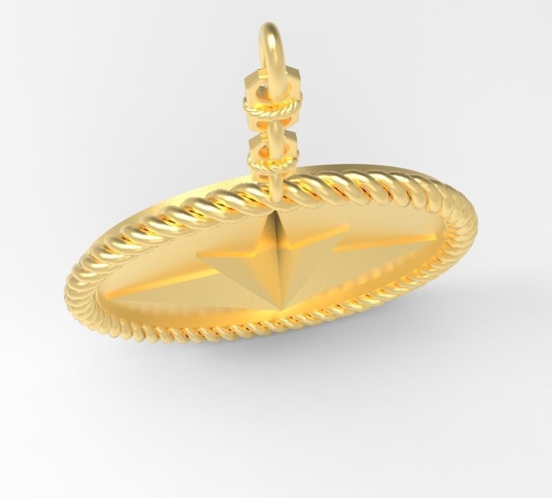 pendant Wind rose 3D print model_23