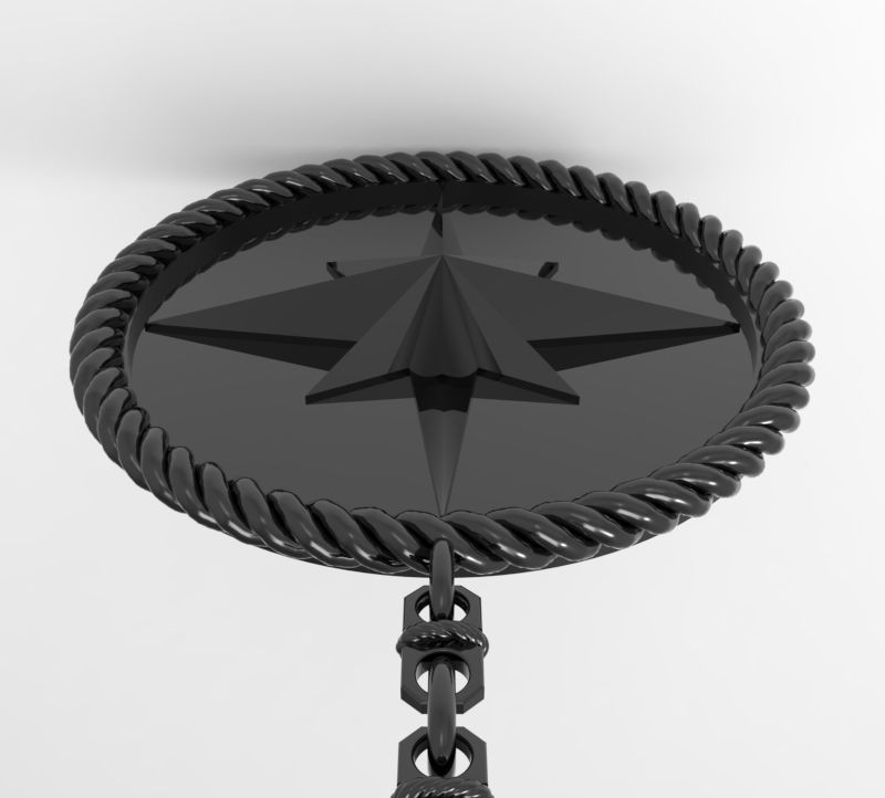 pendant Wind rose 3D print model_31