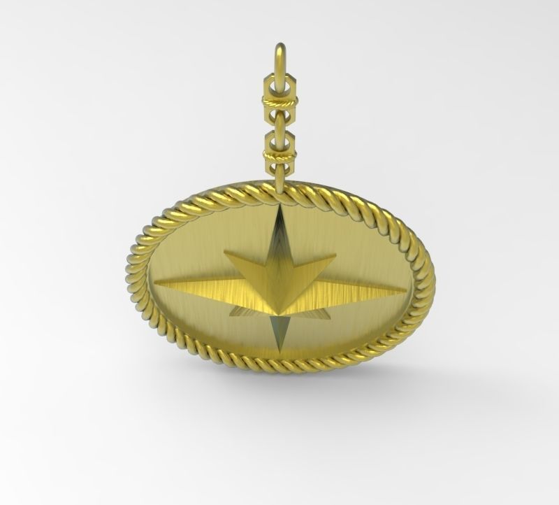 pendant Wind rose 3D print model_8