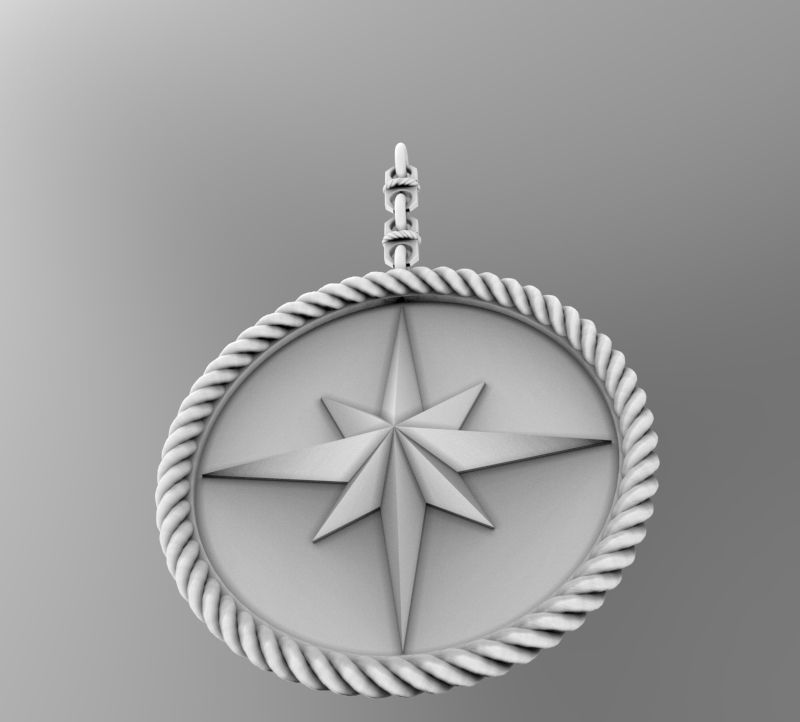 pendant Wind rose 3D print model_13