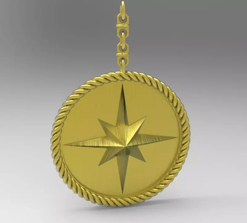pendant Wind rose 3D print model_0