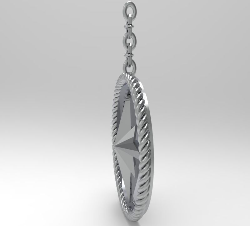 pendant Wind rose 3D print model_11