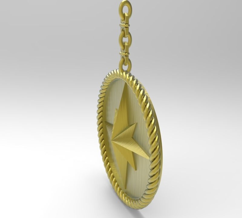 pendant Wind rose 3D print model_2