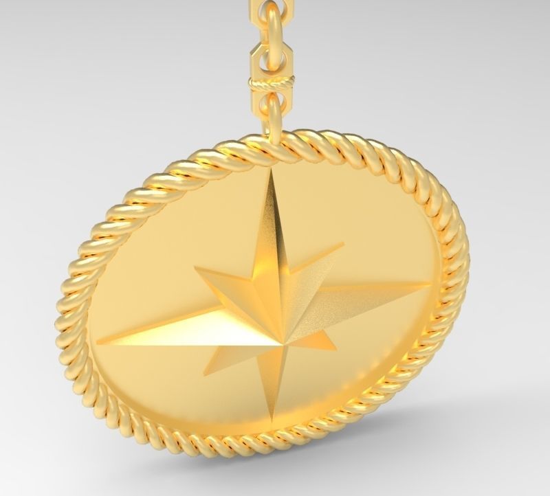 pendant Wind rose 3D print model_24