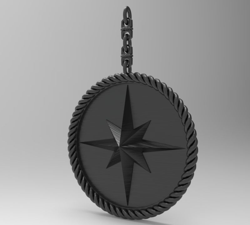pendant Wind rose 3D print model_20