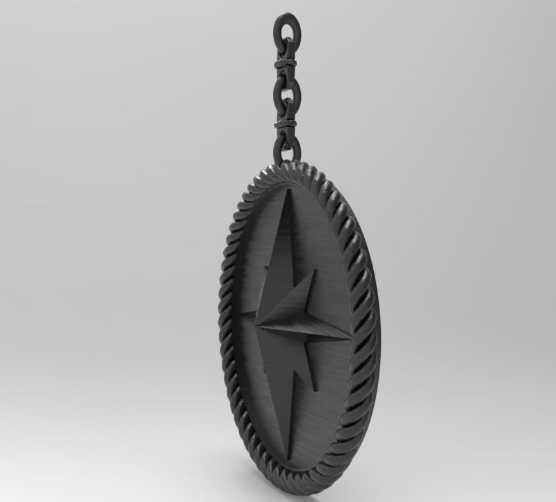 pendant Wind rose 3D print model_21