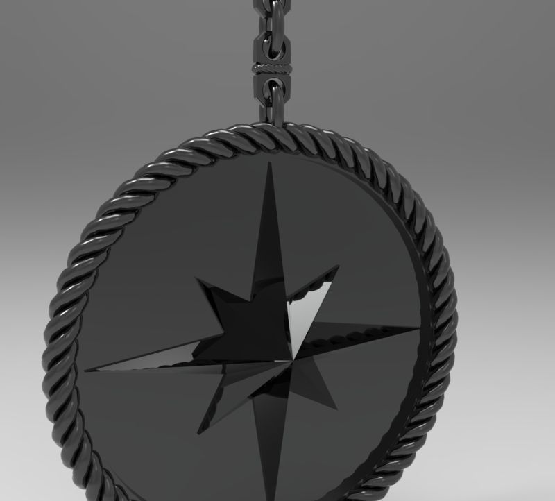 pendant Wind rose 3D print model_26