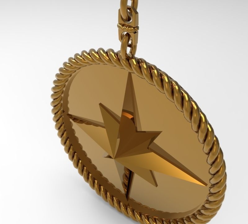 pendant Wind rose 3D print model_32