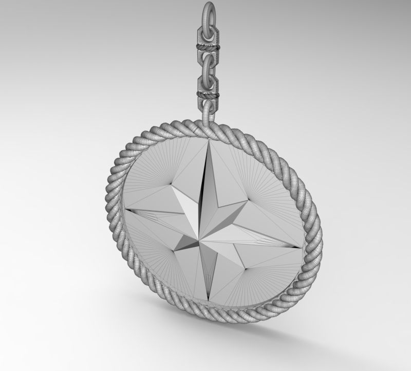 pendant Wind rose 3D print model_18