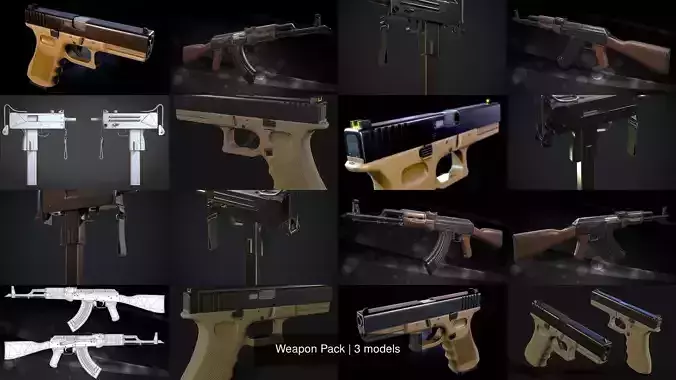Weapon Pack 3D Model Collection