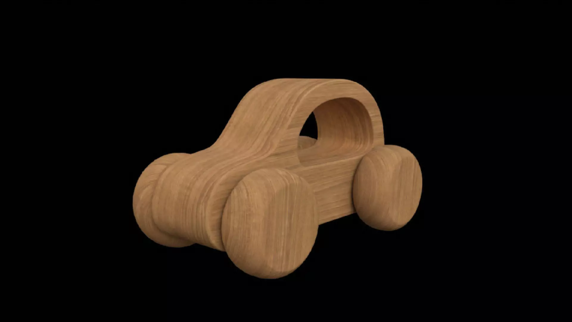 Wooden Toy Car 3D model