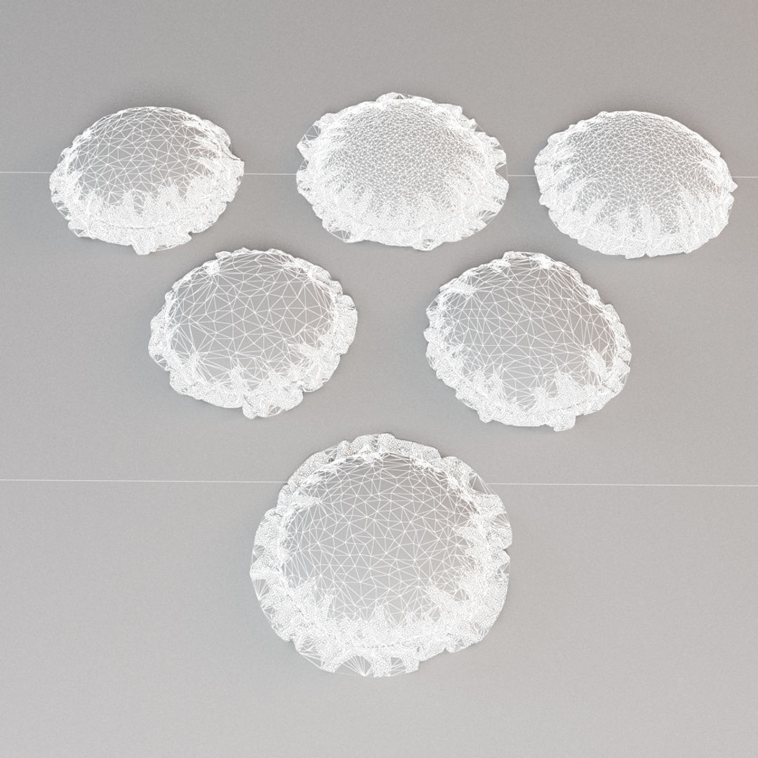 Round Pillows 3D model_10