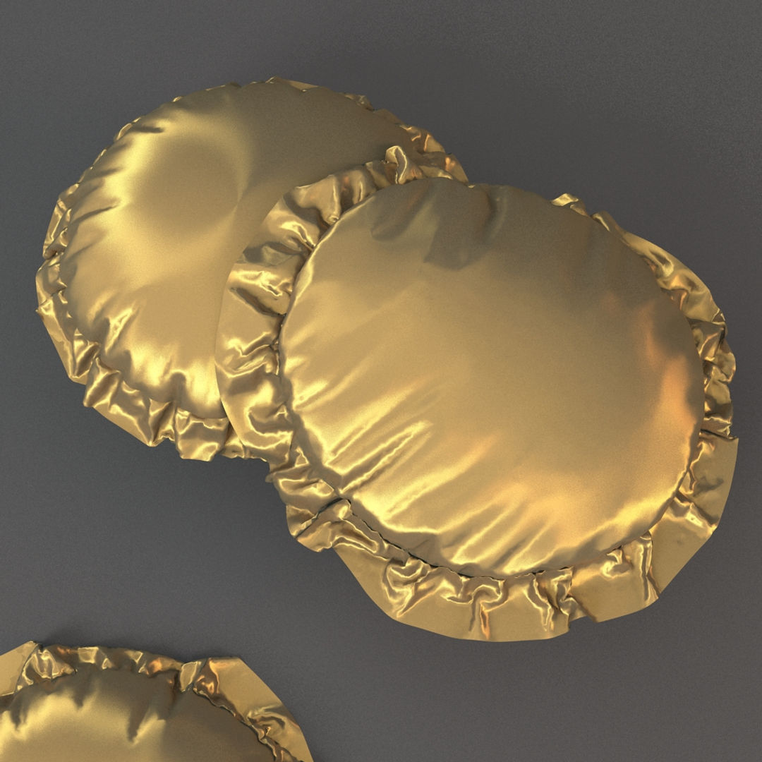 Round Pillows 3D model_5