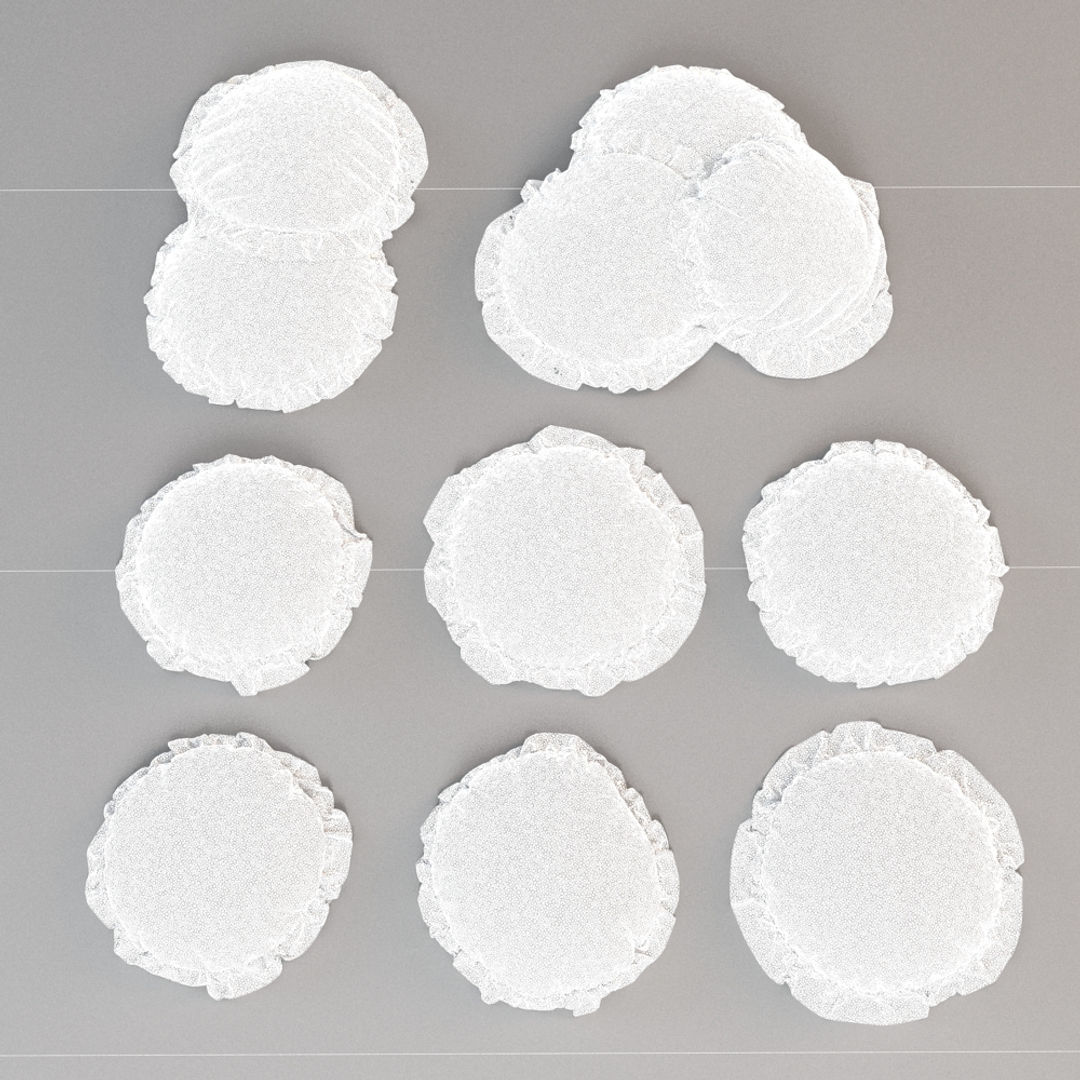 Round Pillows 3D model_7