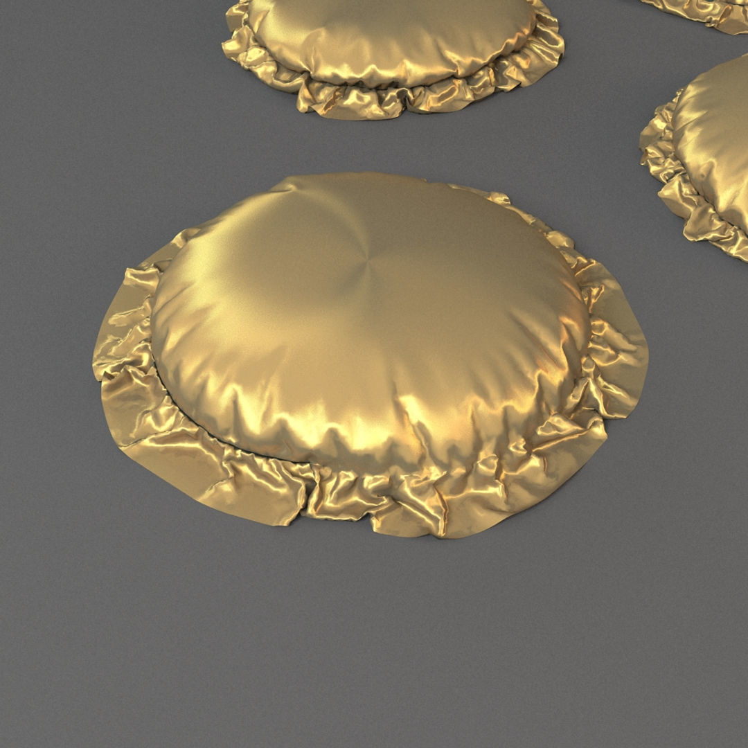Round Pillows 3D model_2