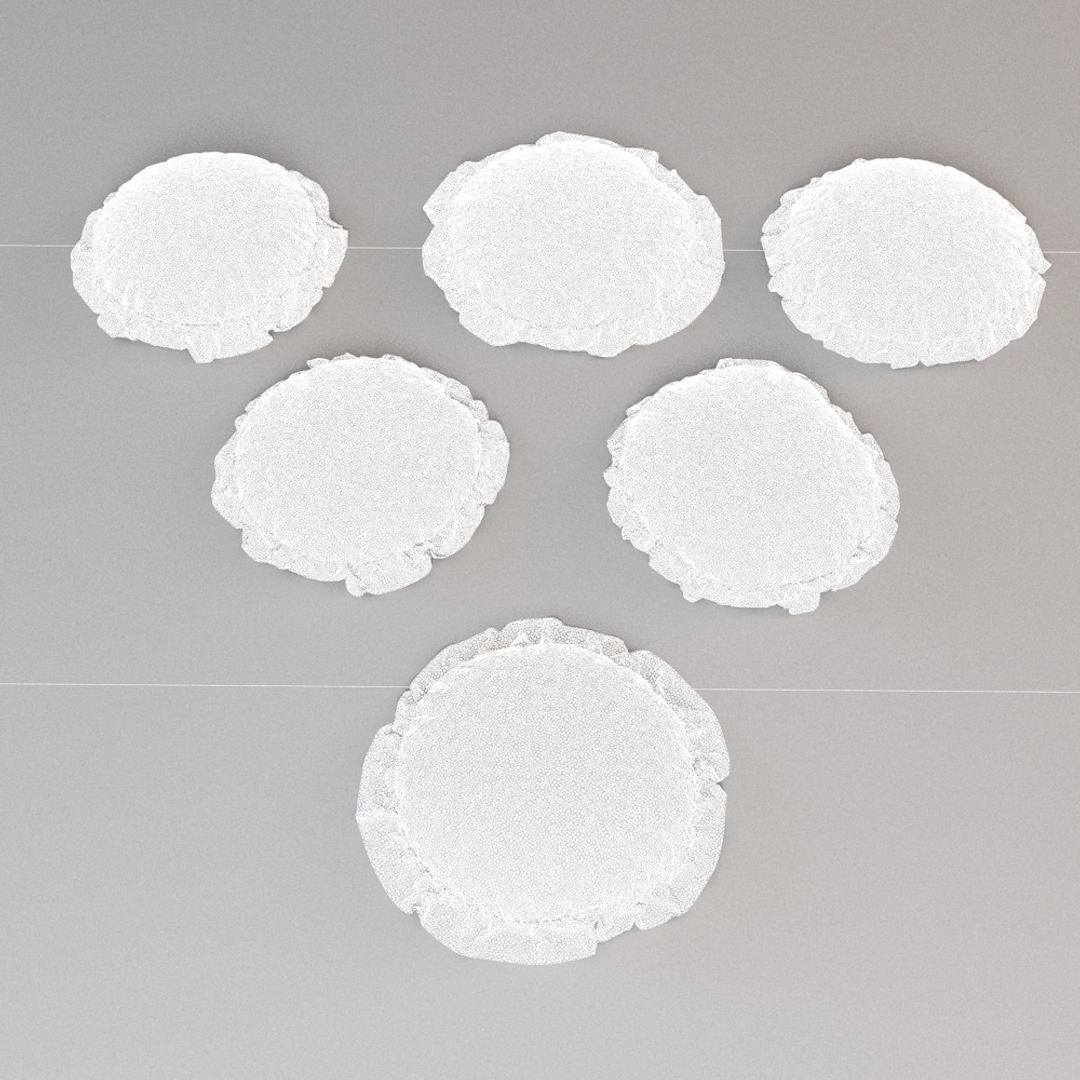 Round Pillows 3D model_9