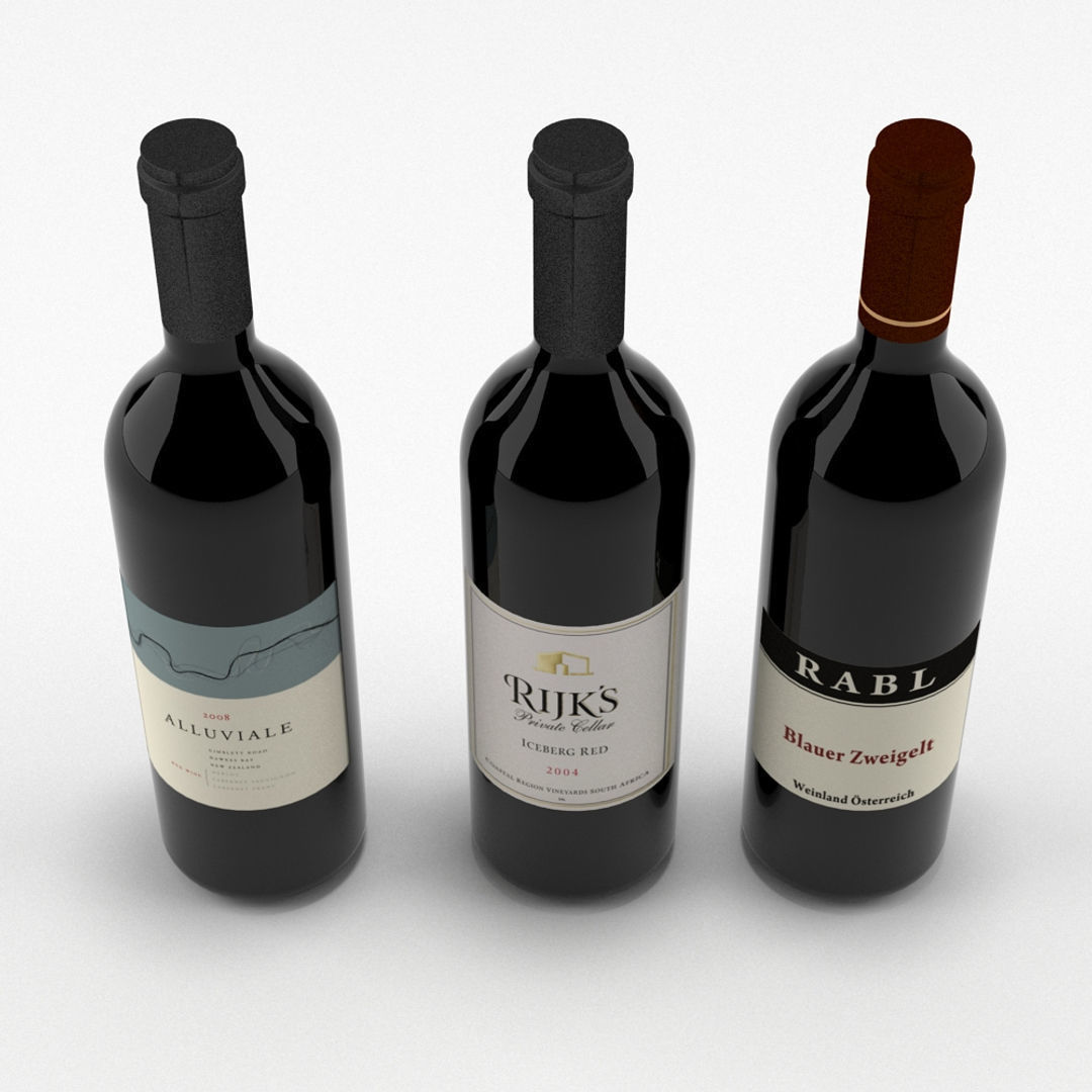 Wine Bottle Collection 3D model_5