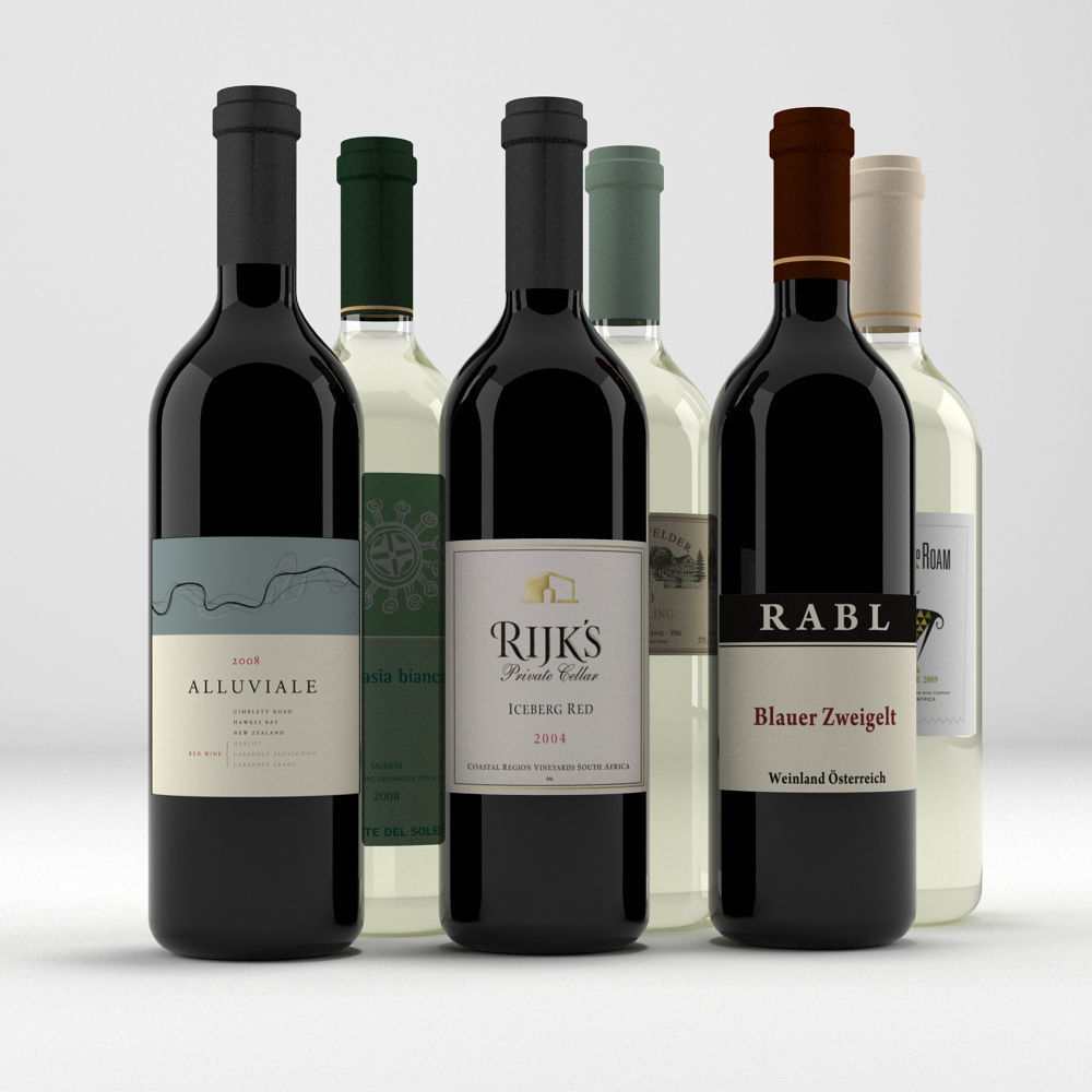 Wine Bottle Collection 3D model_1