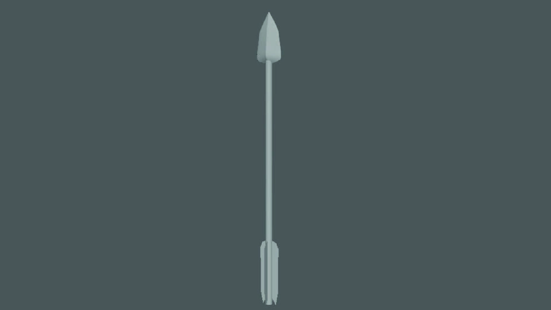 Arrow broomstick 3D model_1