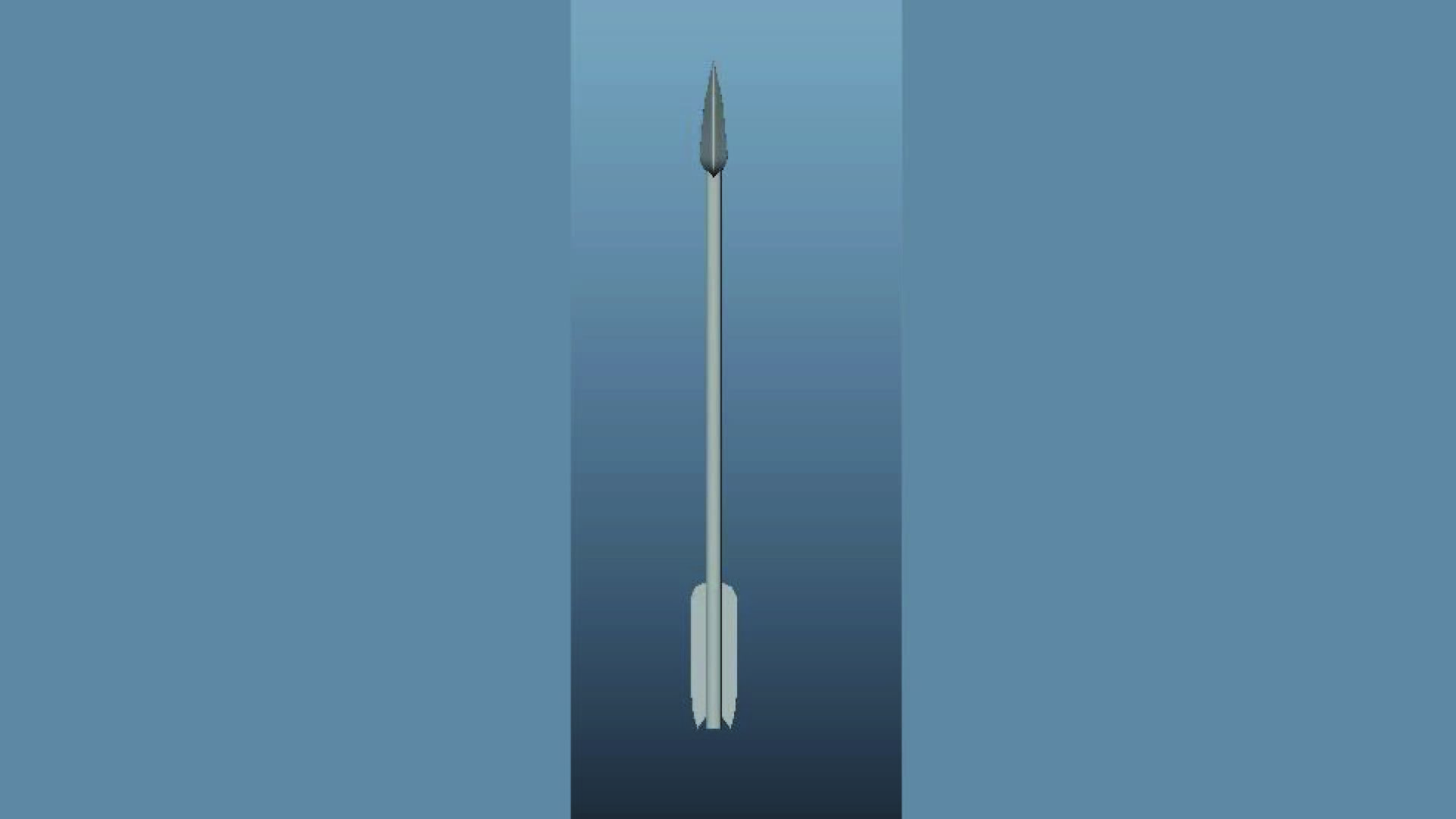 Arrow broomstick 3D model_3