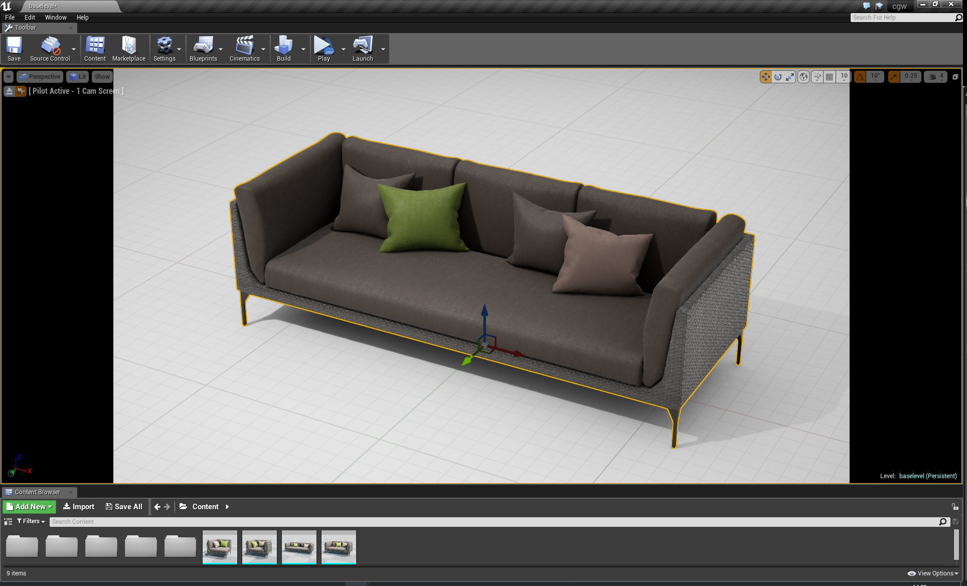 Dedon Mu Sofa 002 UE4 3D model_4