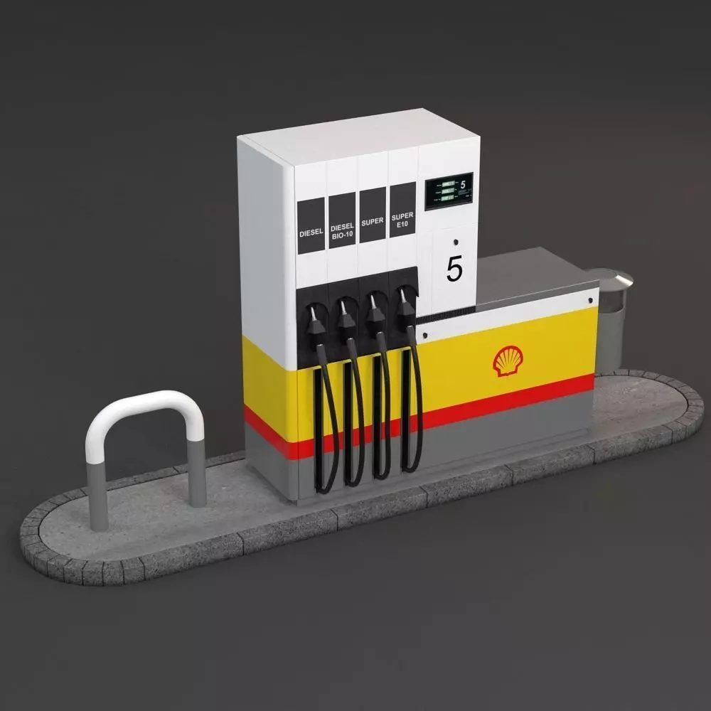 Shell Gas Pump 3D model