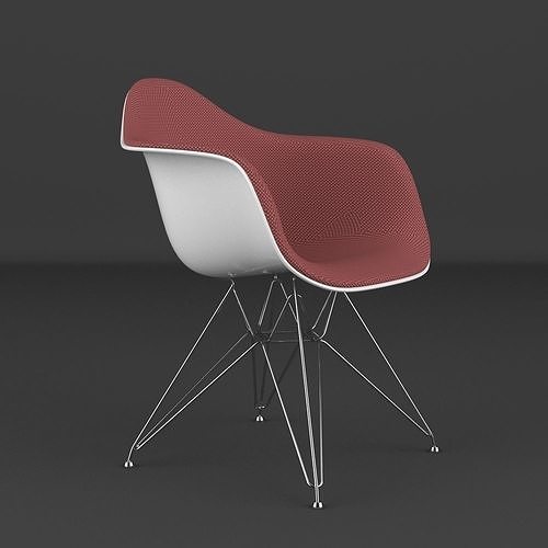 Eames Plastic Arm Chair 3D model 2