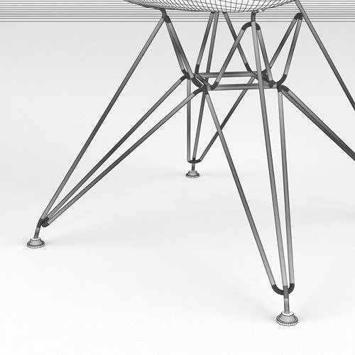 Eames Plastic Arm Chair 3D model 6