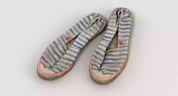 Espadrilles pair of striped shoes