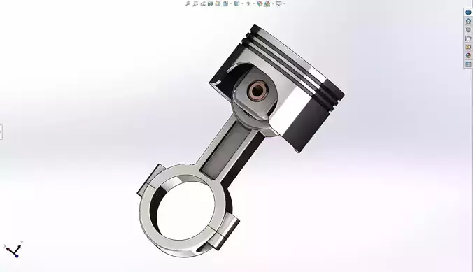 Piston rigged soidowrks 3D model