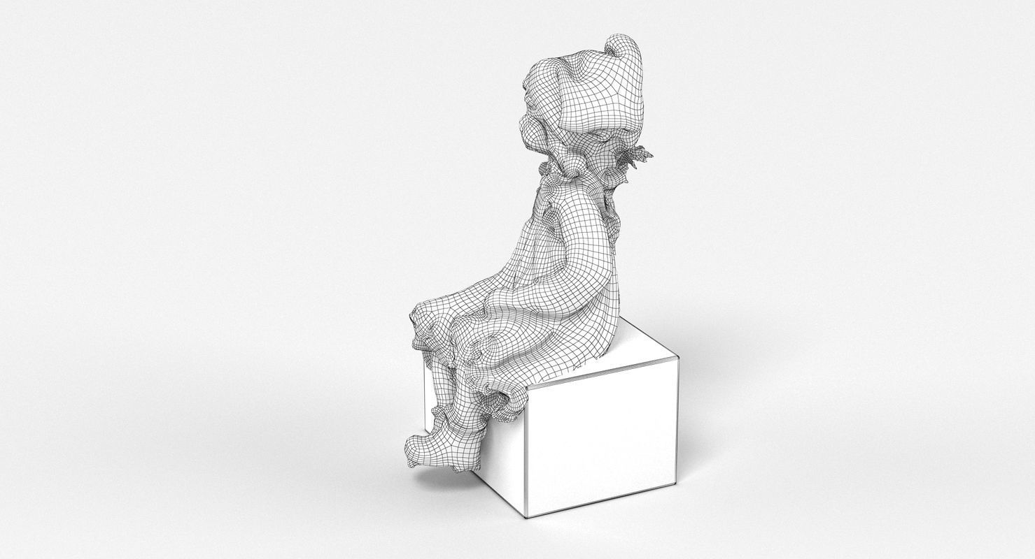 Girl Figurine 3D model_9