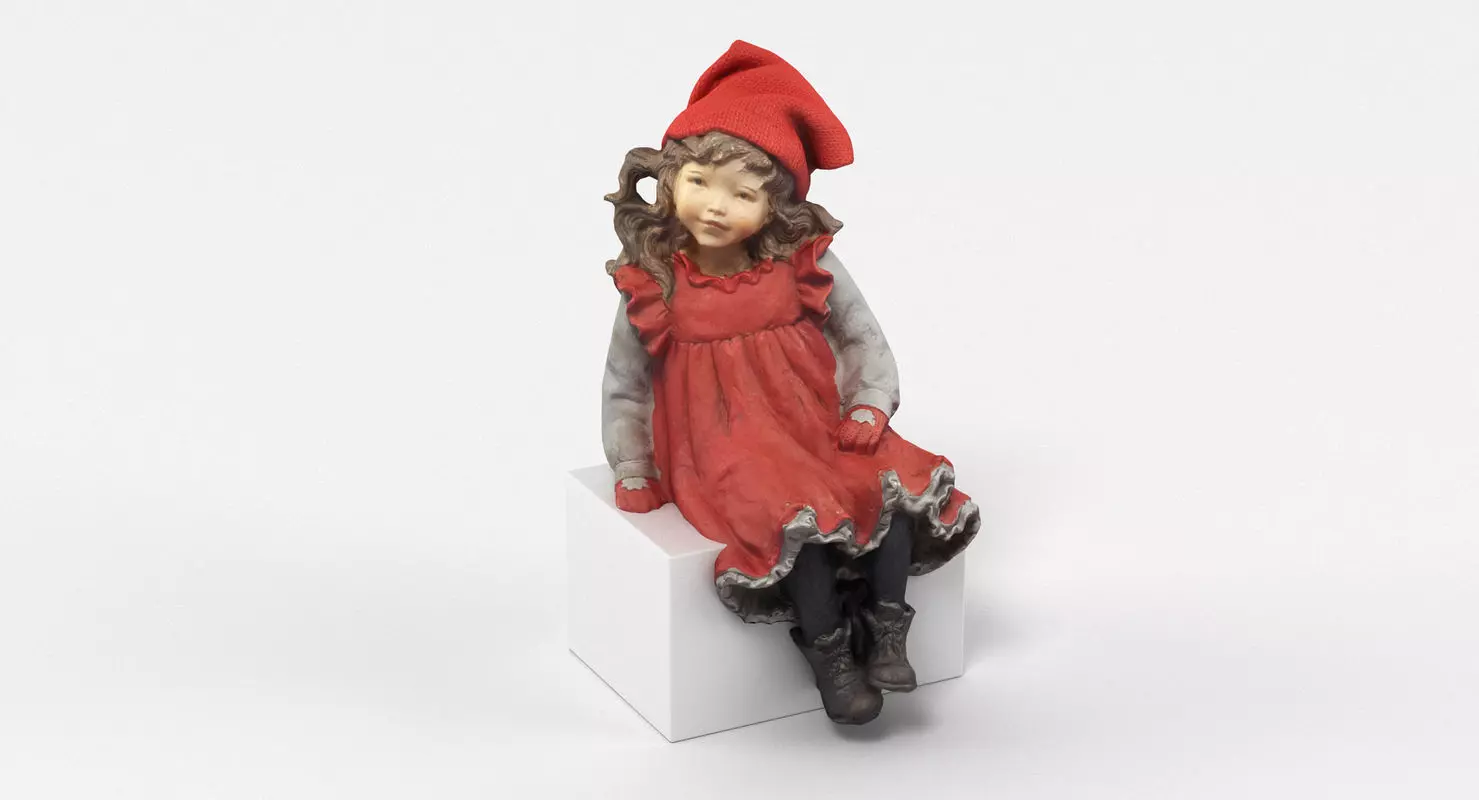Girl Figurine 3D model_0