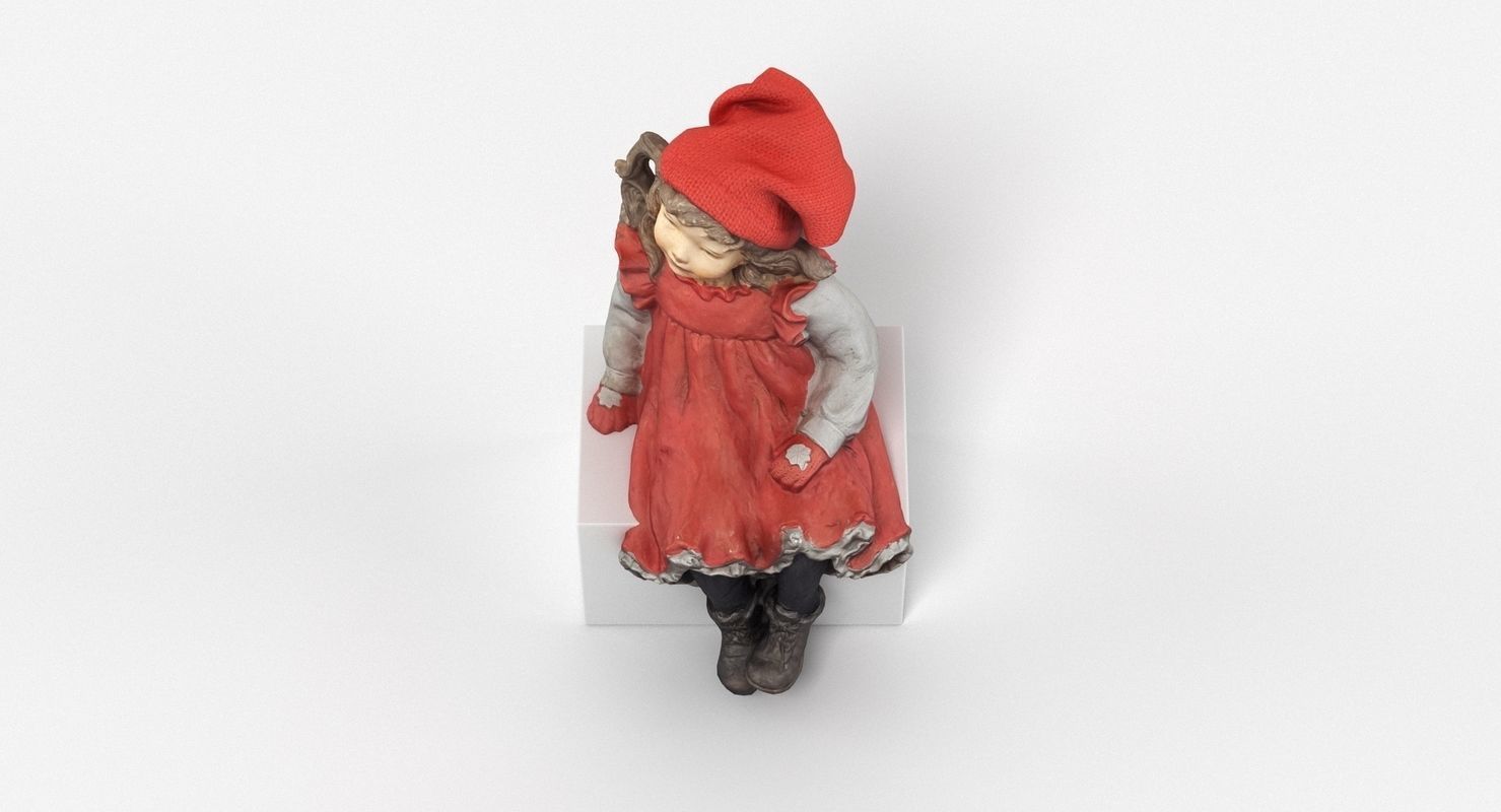 Girl Figurine 3D model_6