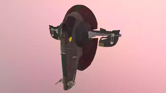 STAR WARS SLAVE-1 STARSHIP PBR Low-poly 3D model