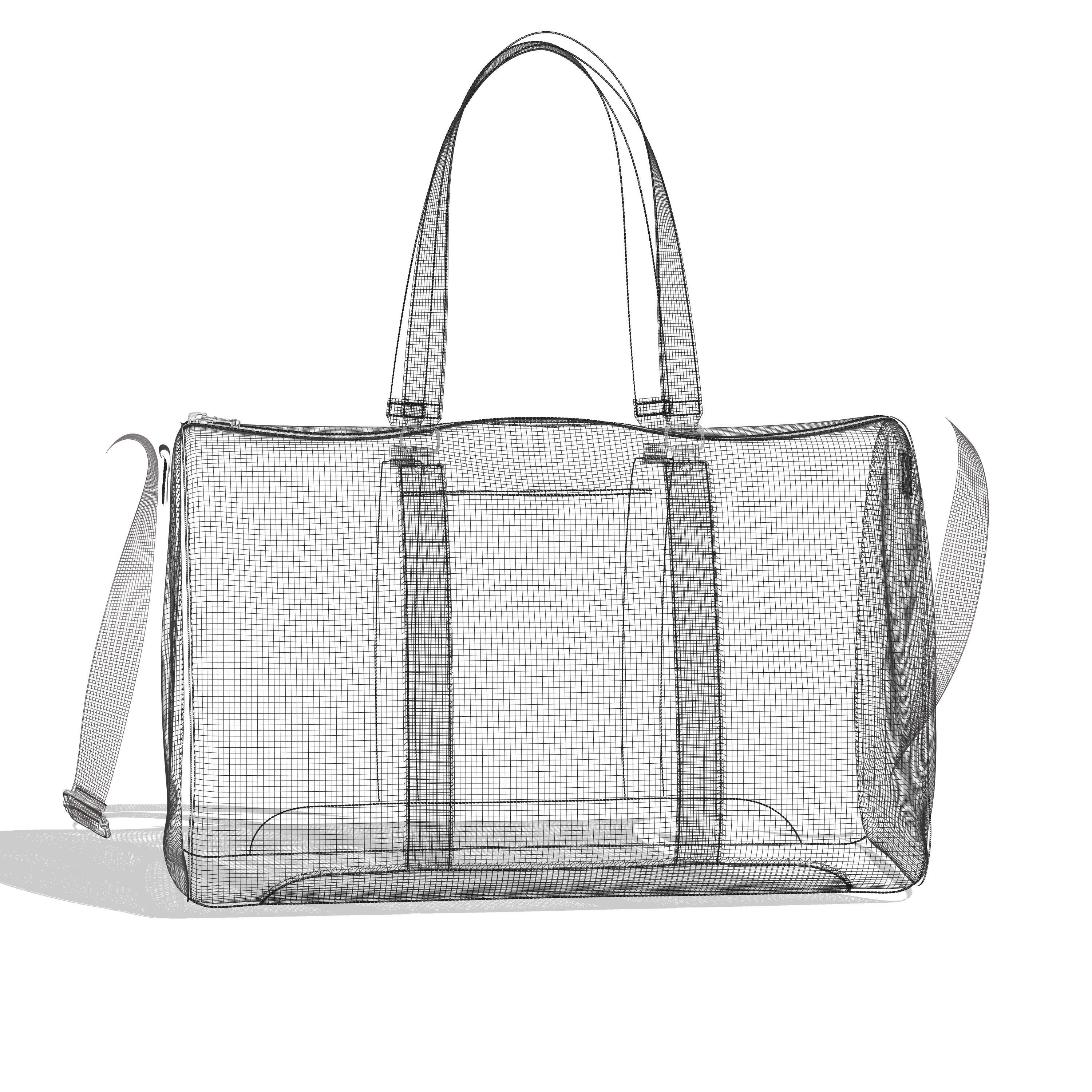 Leather Duffel Bag 3D model_3