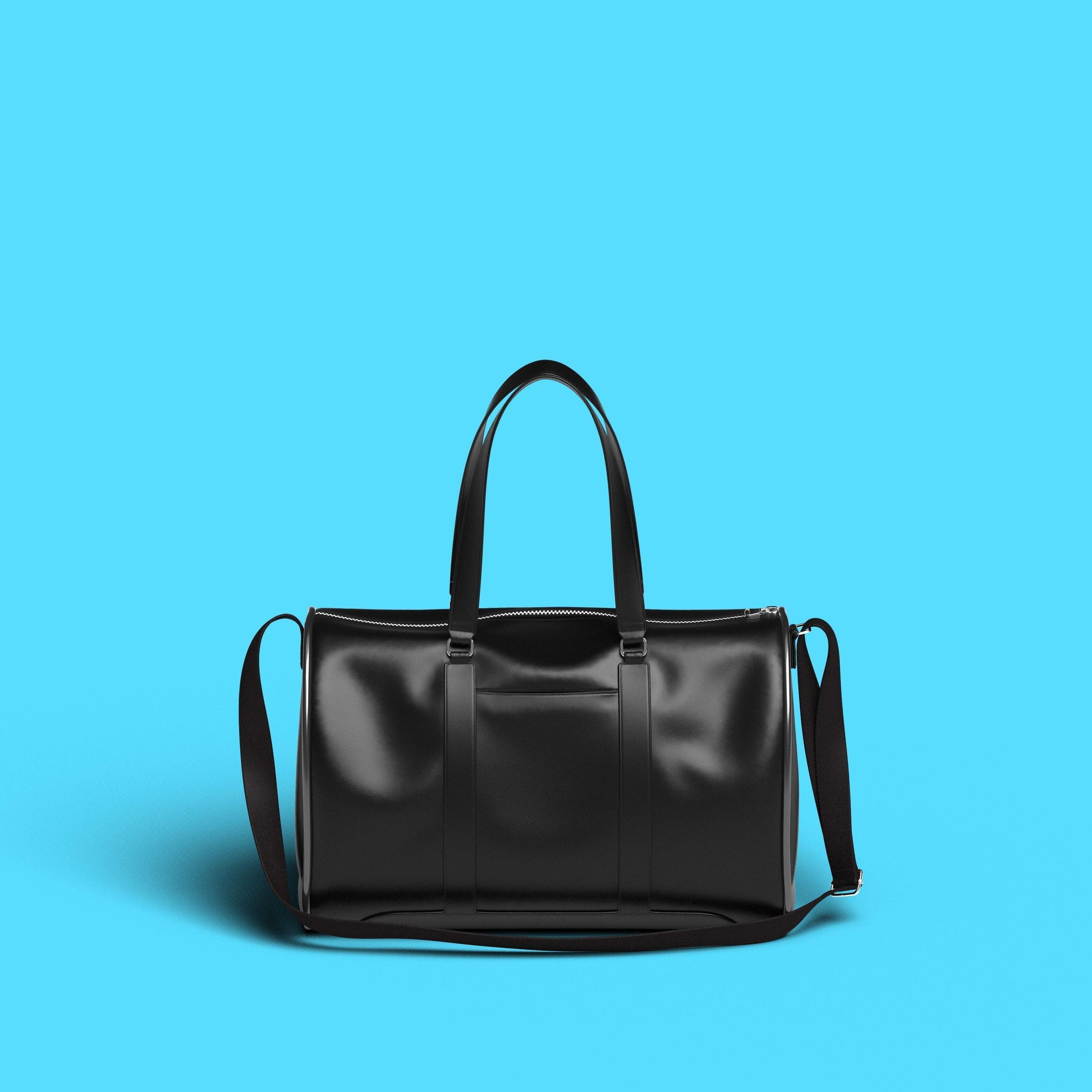 Leather Duffel Bag 3D model_8