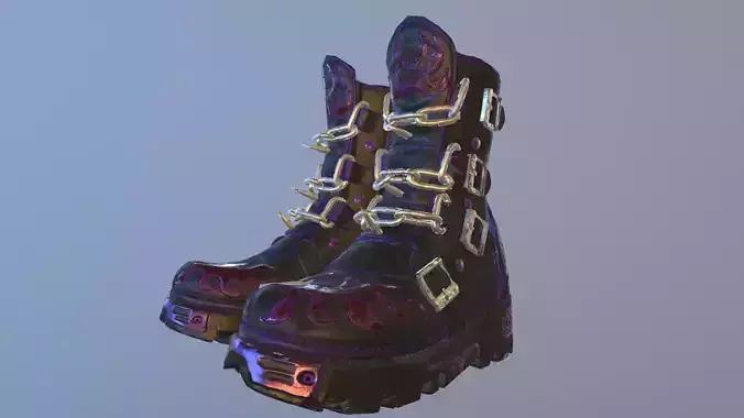 GOTH FASHION BOOTS PBR