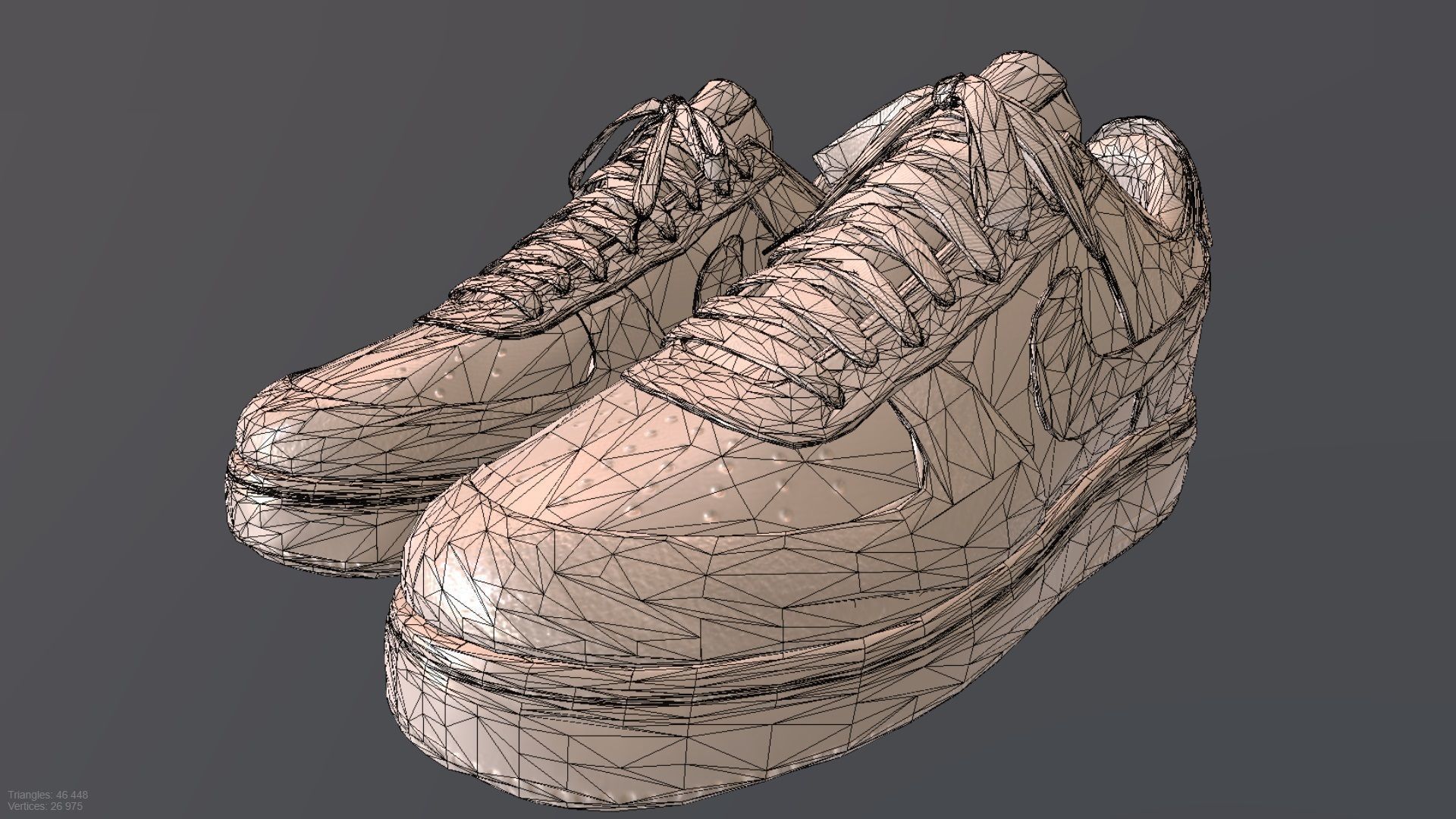NIKE AIR FORCE 1 SHOES PBR Low-poly 3D model_2